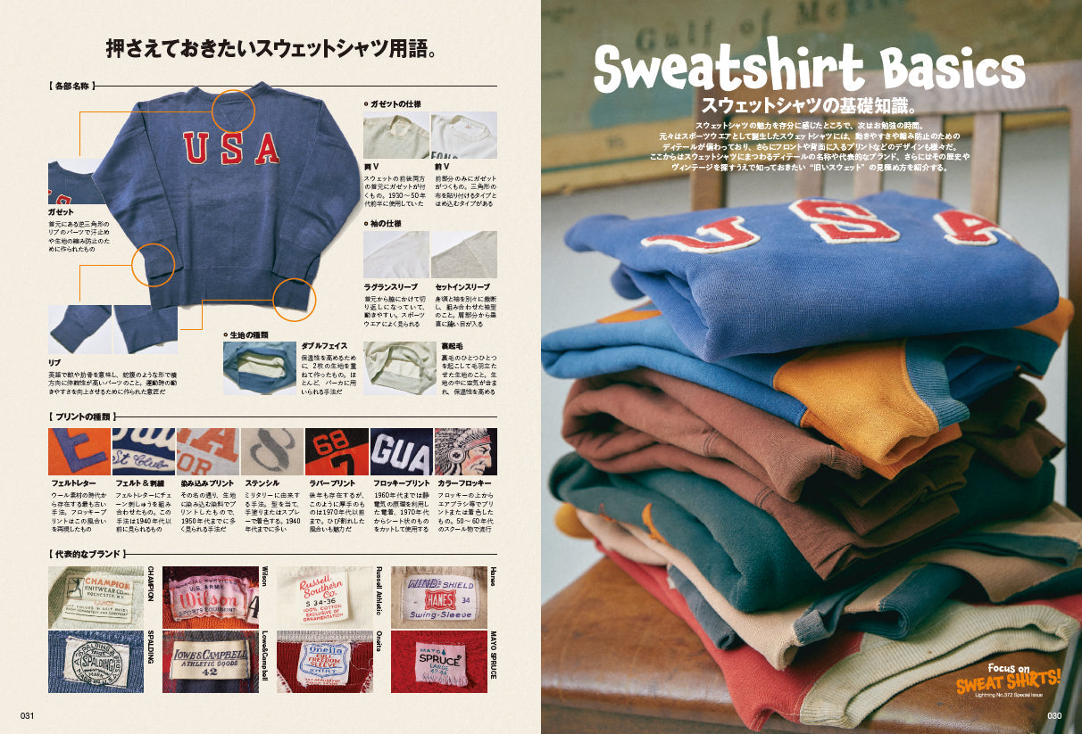 Lightning 2025年4月号 Vol.372「Focus on SWEAT SHIRTS! ヴィンテージから新作までボクらの定番はスウェットだ!」(2025/2/28発売)