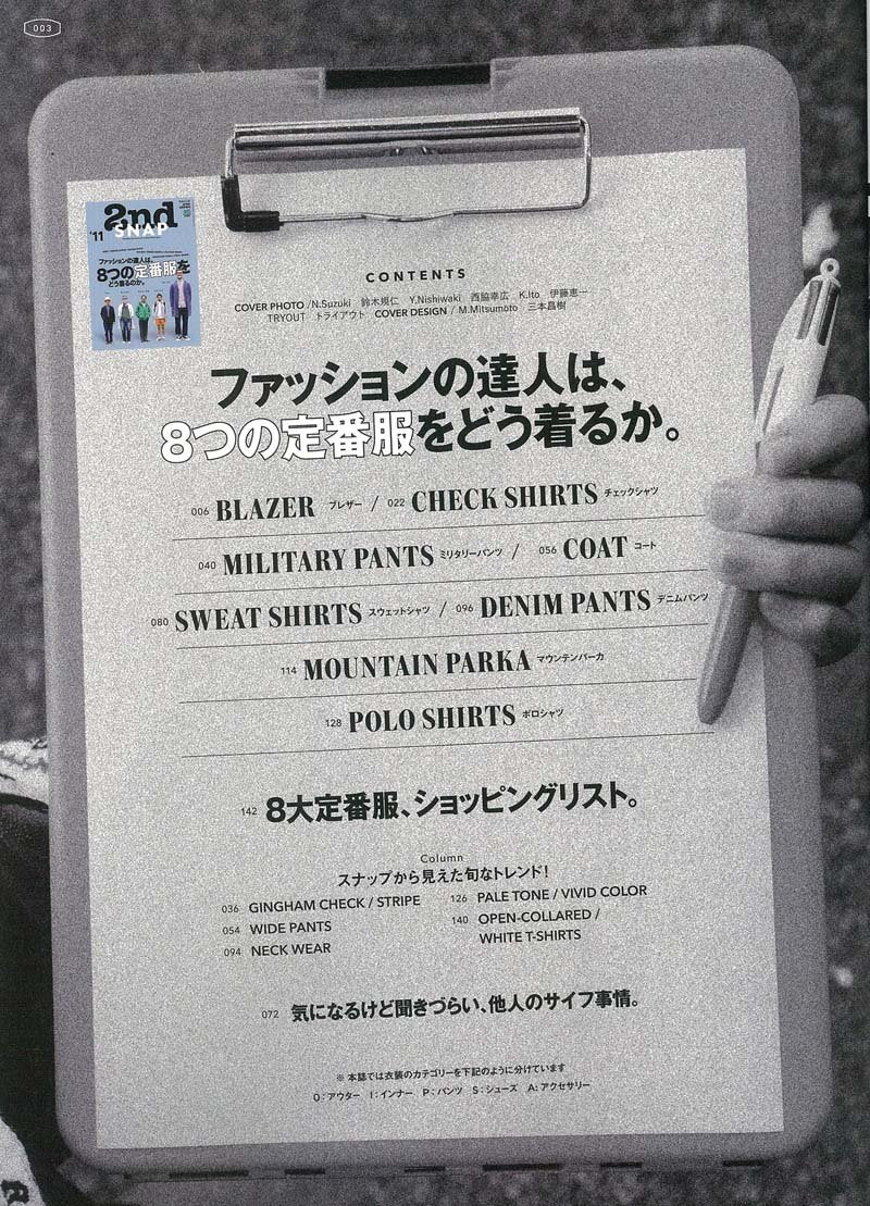 2nd 2018年6月号増刊「 2nd SNAP #11」(2018/5/11発売)*