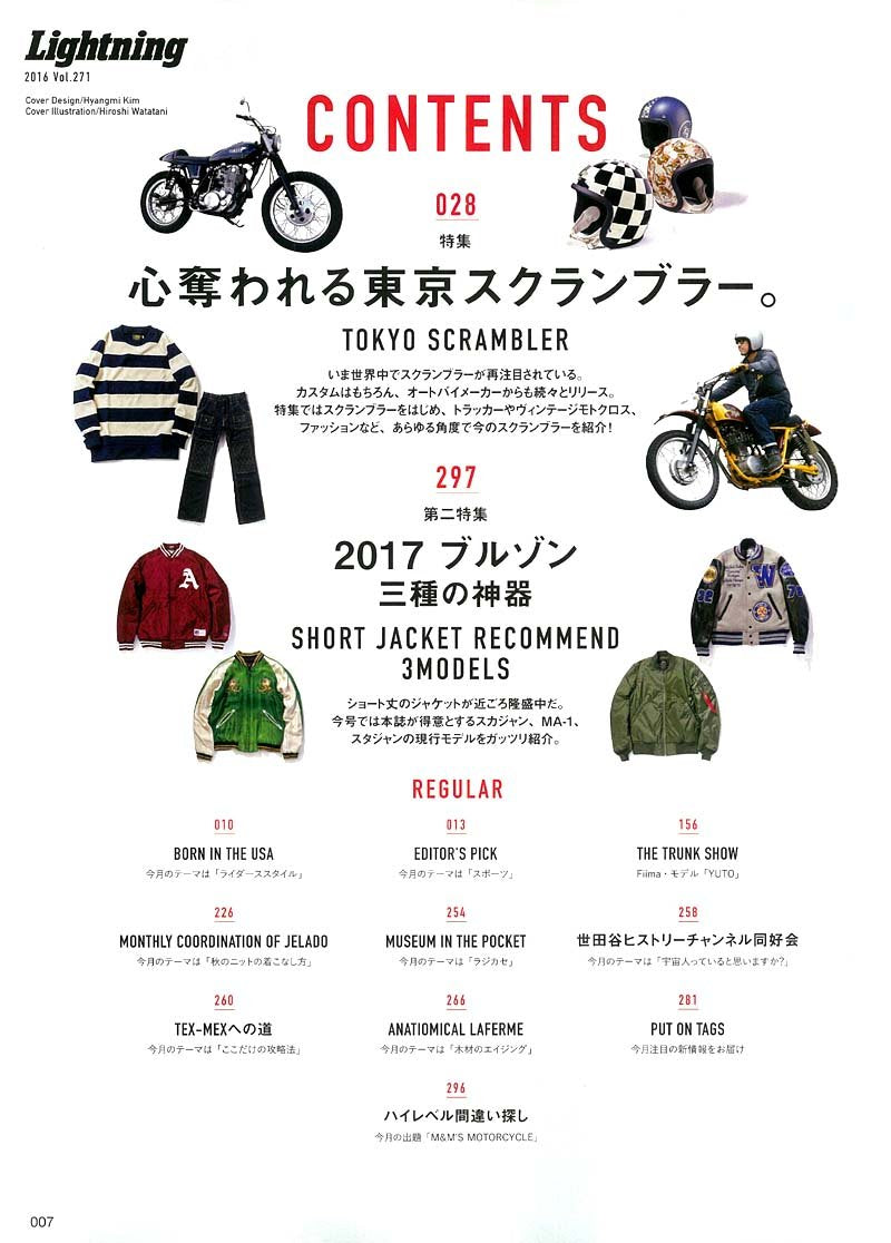 Lightning 2016年11月号 Vol.271「東京スクランブラー。」(2016/9/30発売)*