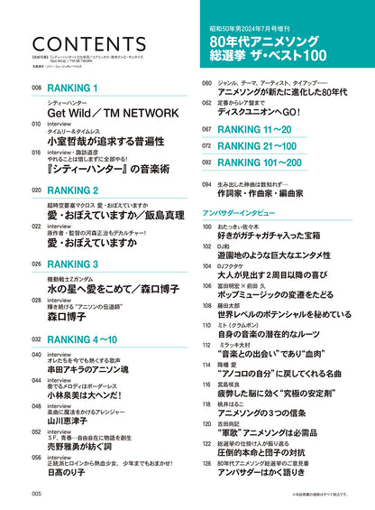 【先着500名様限定特典！】80年代アニメソング総選挙 ザ・ベスト100【Special Interview：小室哲哉】（2024/5/21発売）