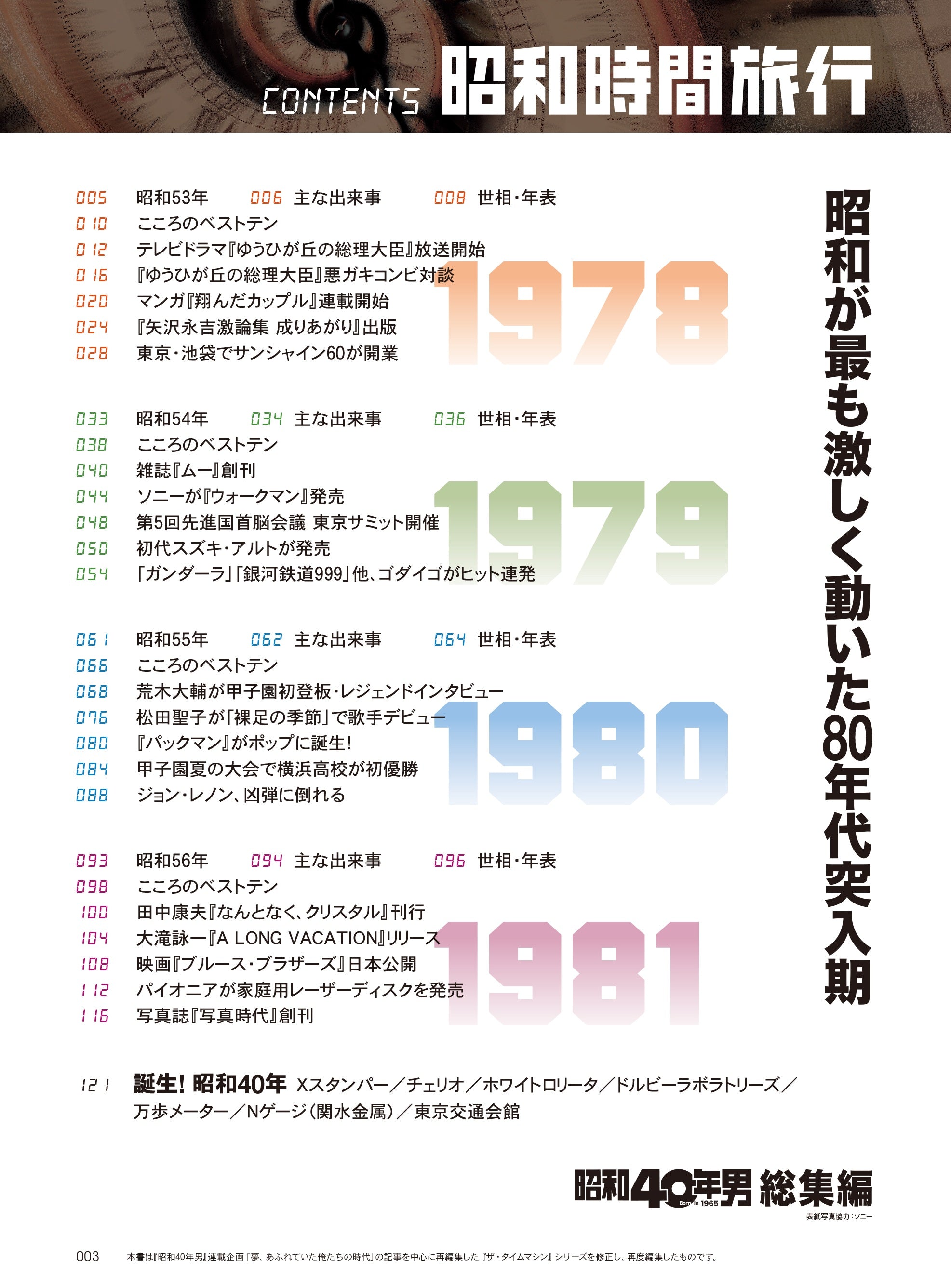 【電子版のみ商品】昭和40年男総集編『昭和時間旅行 ～こころのベストテン1978-1981～』（2025/10/11発売）