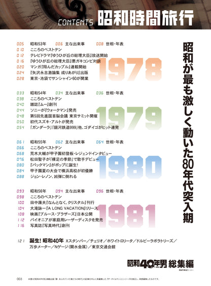 【電子版のみ商品】昭和40年男総集編『昭和時間旅行 ～こころのベストテン1978-1981～』（2025/10/11発売）